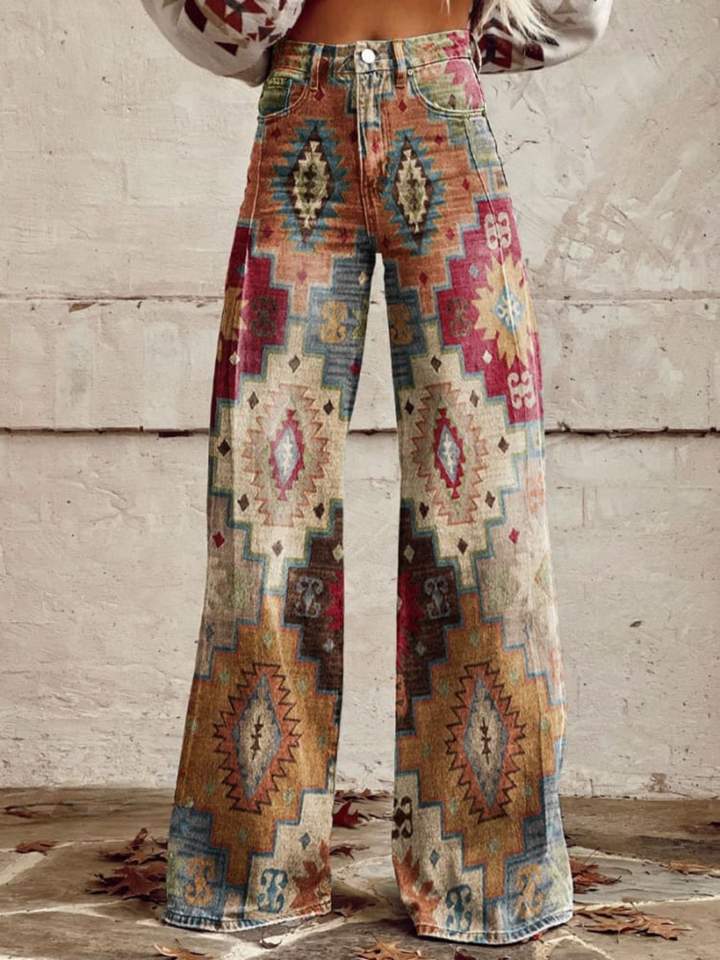 Sienna - Vintage Boho Wide-Leg Pants