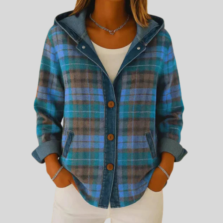 Bryony | Hooded Checked Jacket