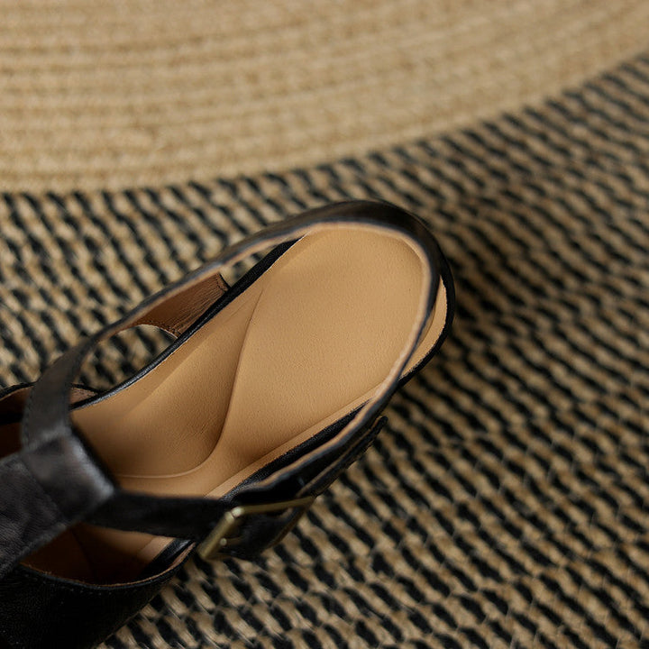 Carmen | Woven Closed-Toe Block-Heel Sandals