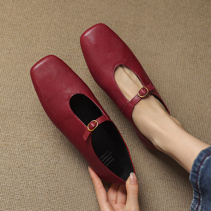 Maud | High-Vamp Mary Jane Flat