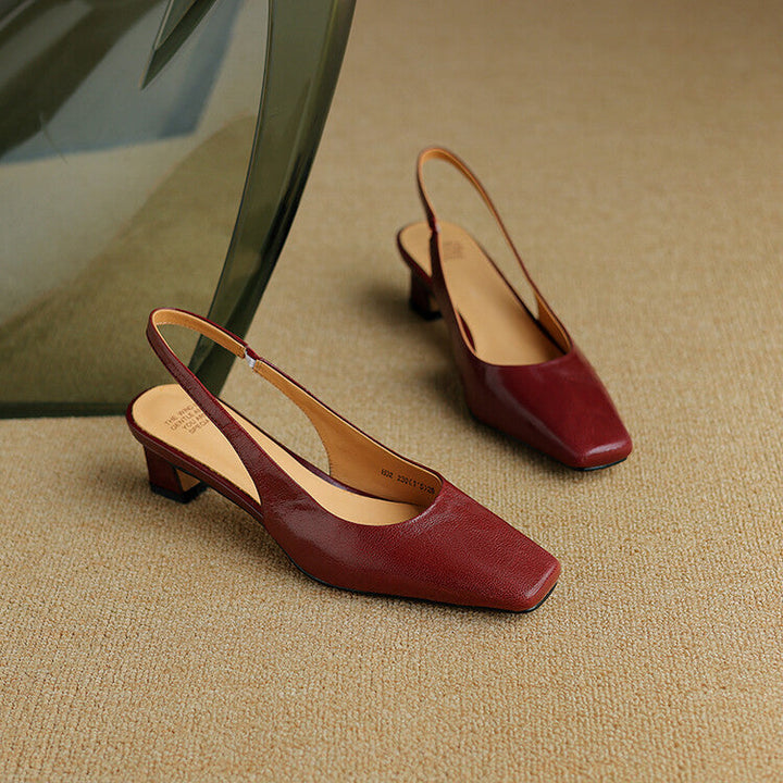 Viola | Block-Heel Slingback Court Shoes