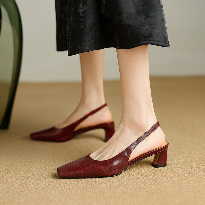 Viola | Block-Heel Slingback Court Shoes
