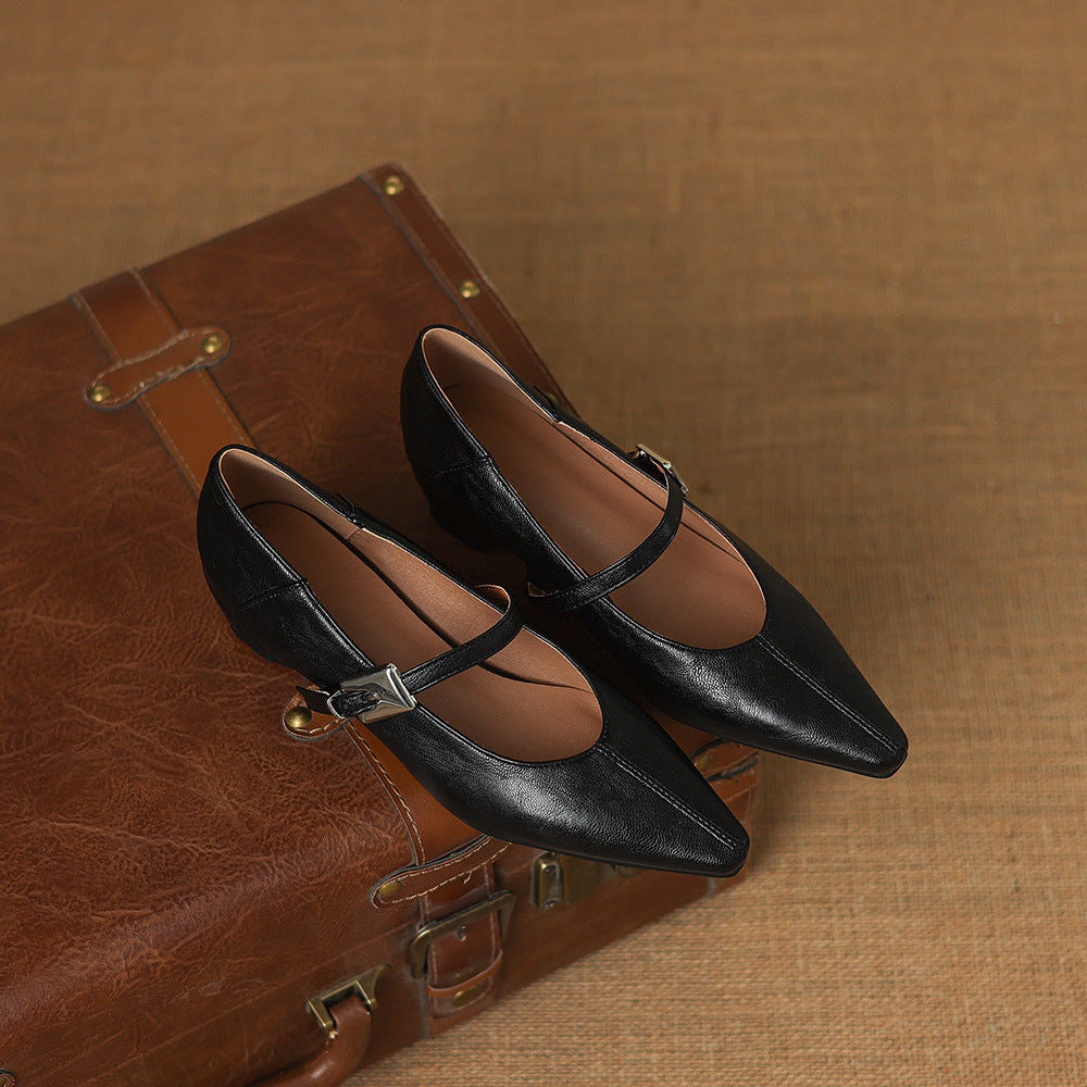 Selma | Pointed-Toe Mary Jane Flat