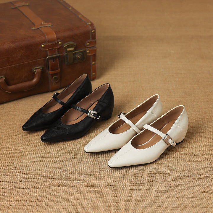 Selma | Pointed-Toe Mary Jane Flat