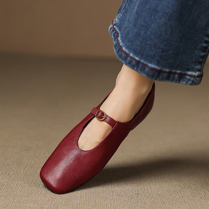 Maud | High-Vamp Mary Jane Flat
