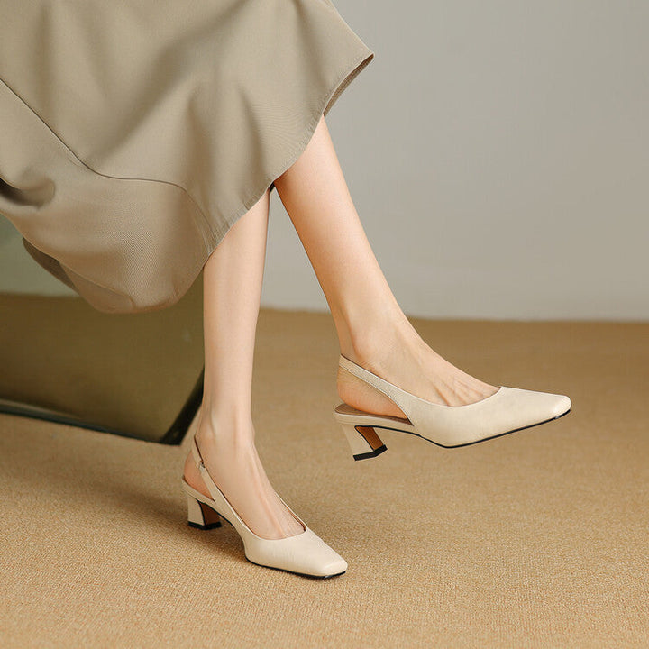Viola | Block-Heel Slingback Court Shoes