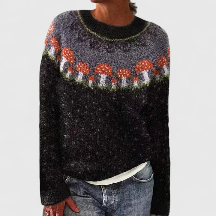 Elise | Nordic Knit Round-Neck Sweater