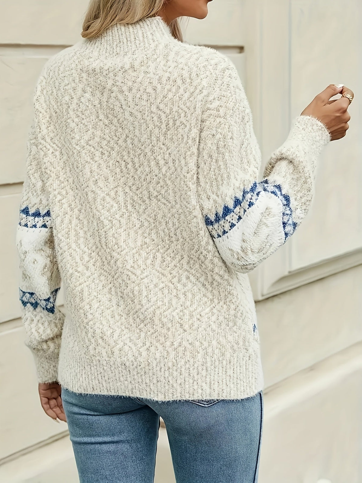 Elowen | Women's Fair Isle Crew Neck Sweater