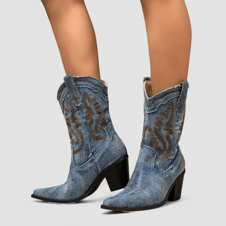 Selena – Comfort Denim Ankle Boots