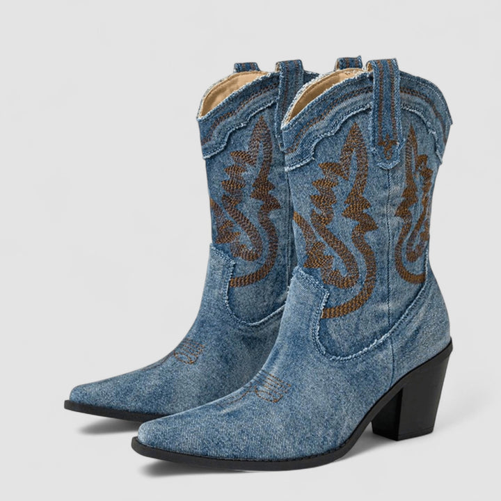 Selena – Comfort Denim Ankle Boots