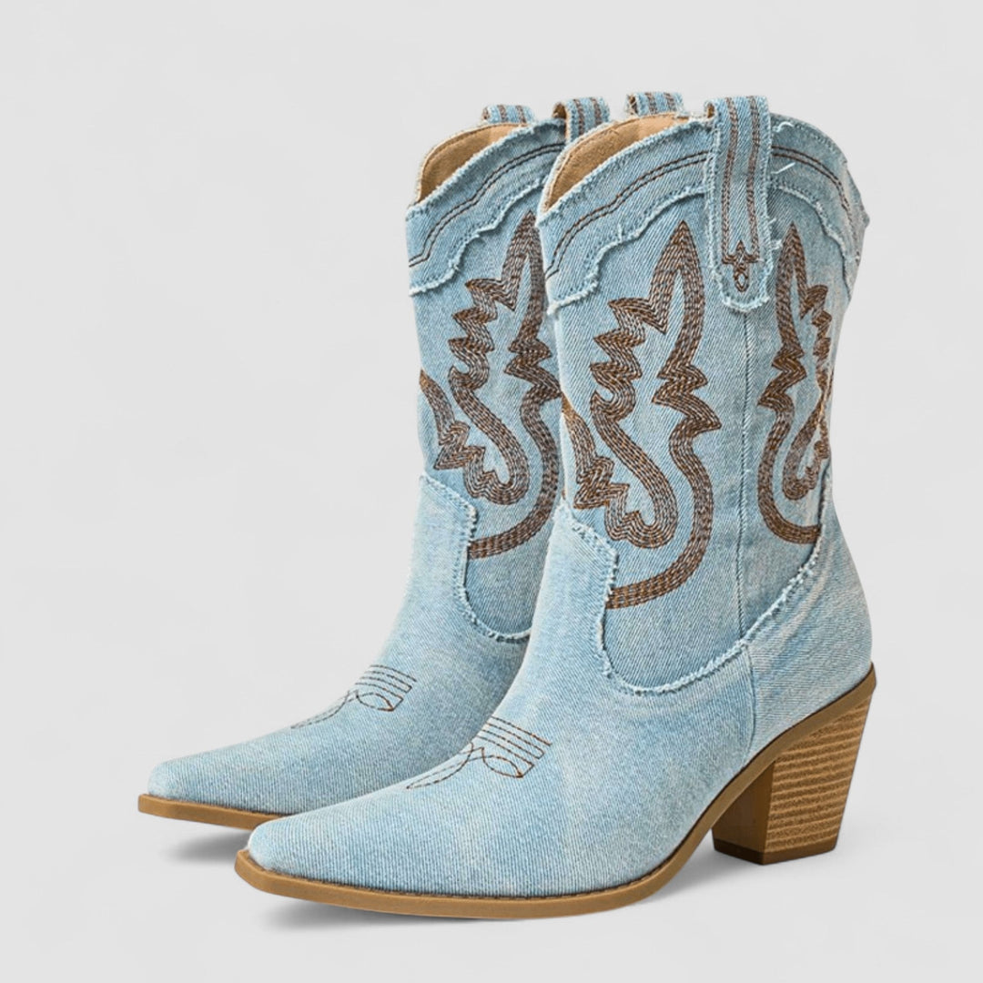 Selena – Comfort Denim Ankle Boots