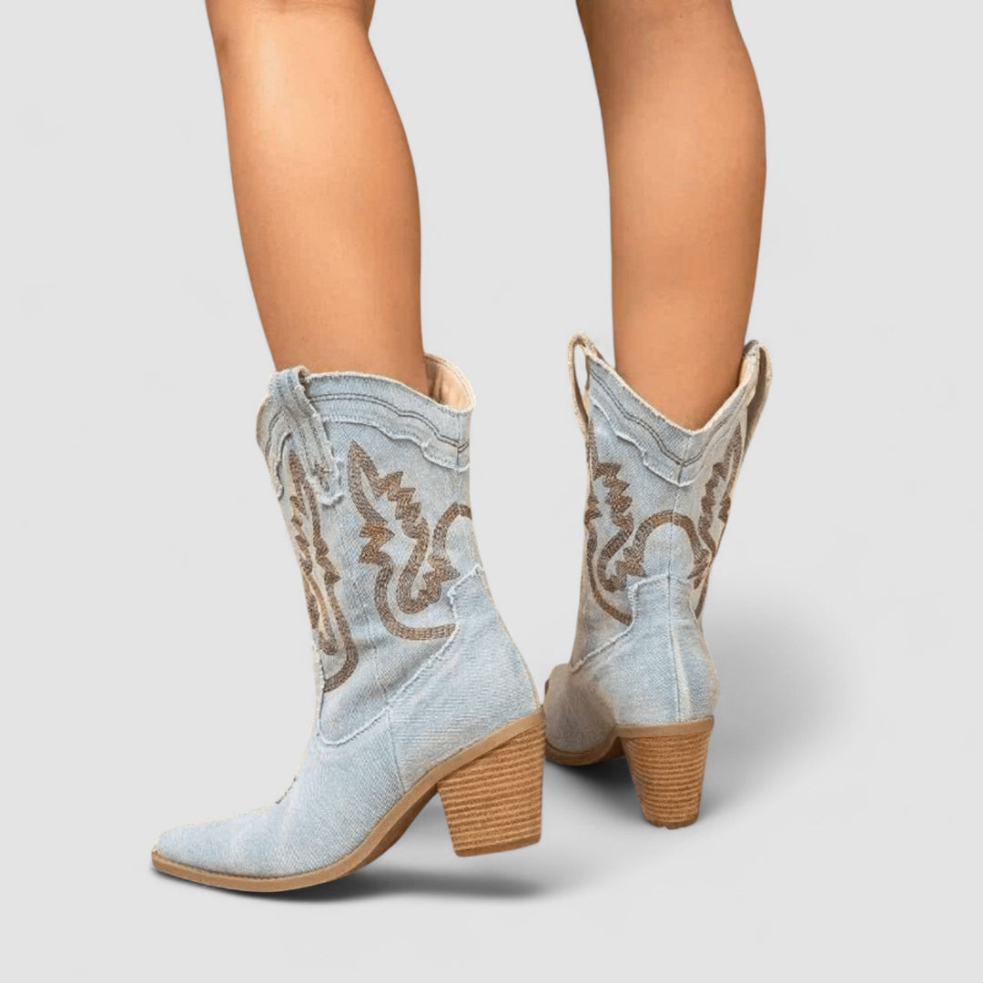Selena – Comfort Denim Ankle Boots