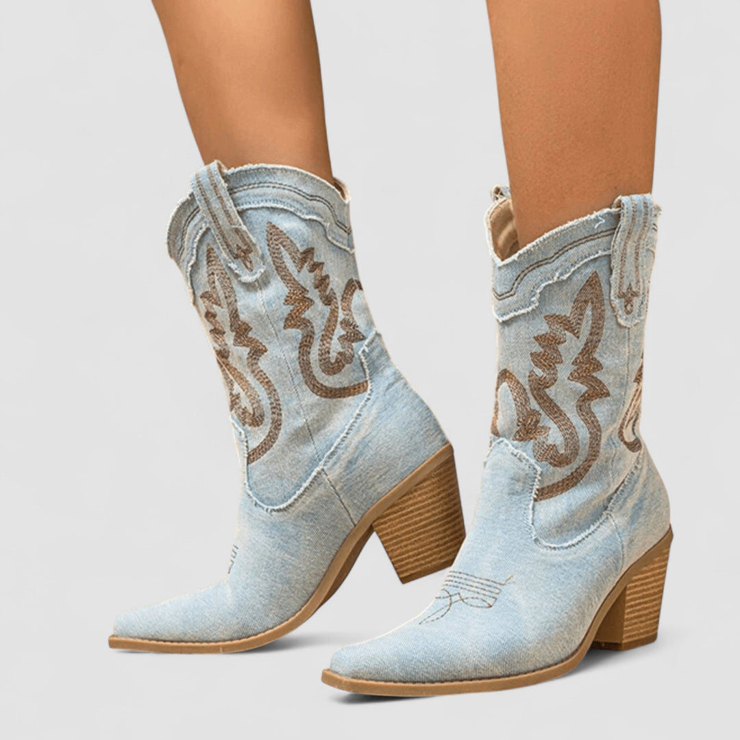 Selena – Comfort Denim Ankle Boots