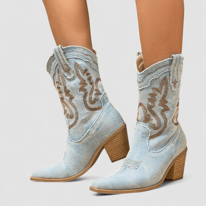 Selena – Comfort Denim Ankle Boots