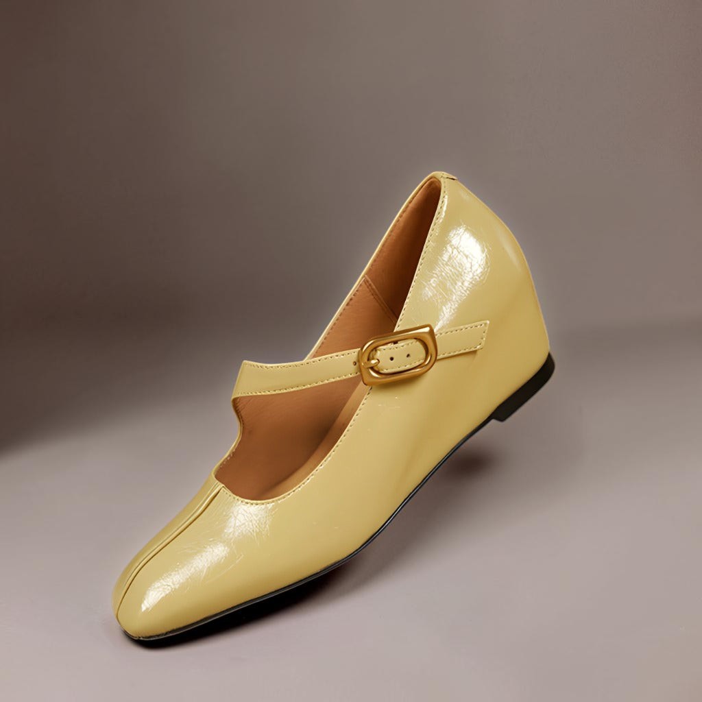 Hattie | Square-Toe Buckle Mary Jane Wedges